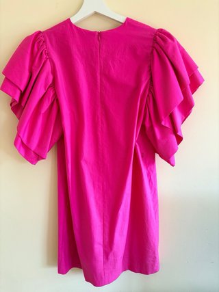 Vestido ZARA rosa volantes
