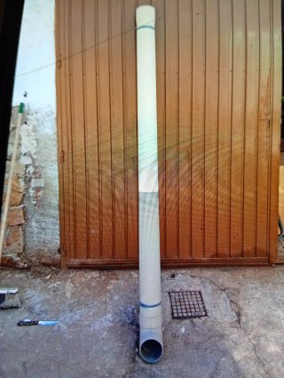 Tubo PVC Blanco con Anillas Azules