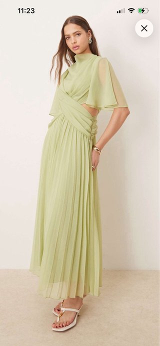 Vestido invitada verano verde talla S