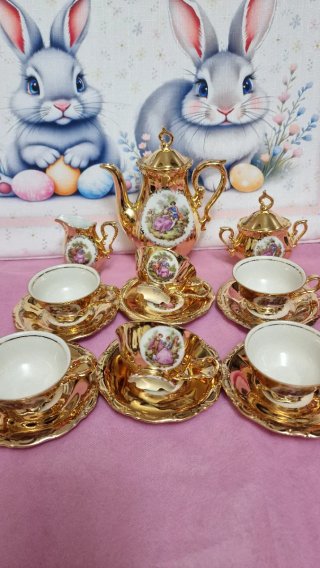 Servizio Caffè Vintage Bavaria Oro