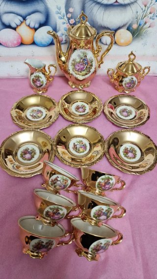 Servizio Caffè Vintage Bavaria Oro