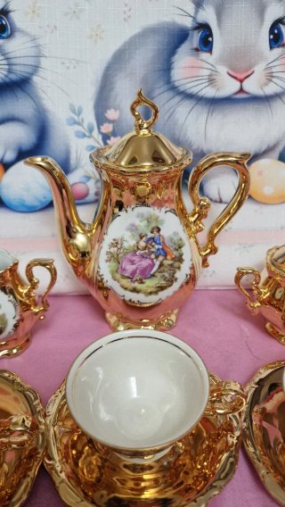 Servizio Caffè Vintage Bavaria Oro