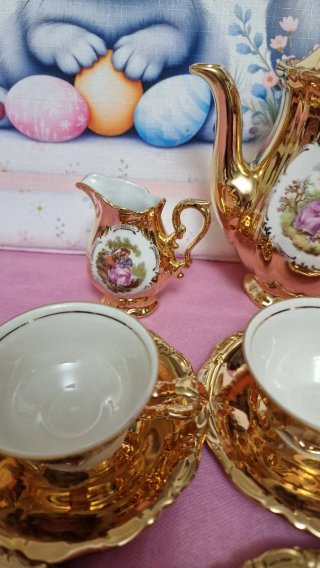 Servizio Caffè Vintage Bavaria Oro