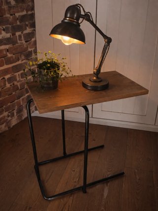 Comodino Stile Industriale Legno e Metallo