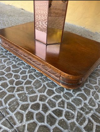 Mueble mostrador antiguo madera,mármol y espejos