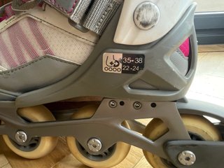 Patines Oxelo 4 Ruedas Rosas Talla 35-38 + mochila
