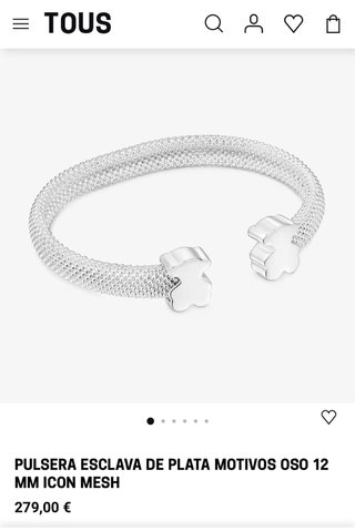 PULSERA TOUS DE PLATA 925 COMO NUEVA CON ETIQUETAS
