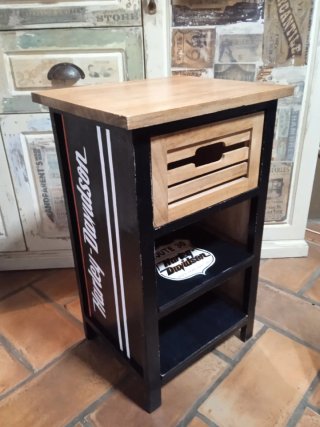 Comodino Stile Industriale Harley-Davidson
