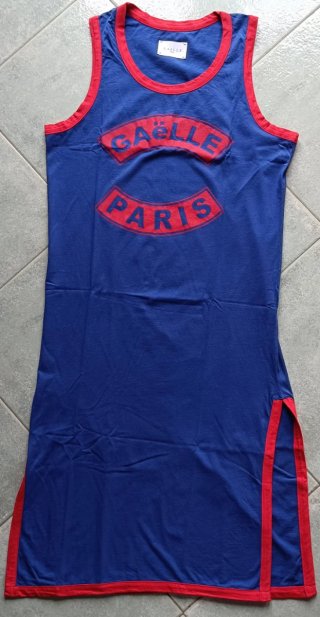 Vestito Gaëlle Paris blu e rosso