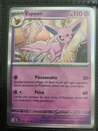 Carte Pokémon Espeon FASE 1 PS 110
