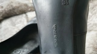 Zapatos de piel negros tacón