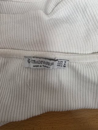 Camisa Stradivarius Rayas Azules y Blanca