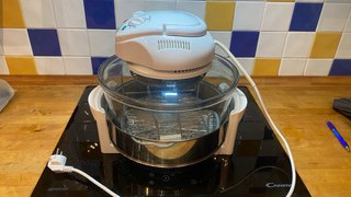 Horno Grill Eléctrico portátil con Tapa de Cristal