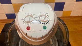 Horno Grill Eléctrico portátil con Tapa de Cristal