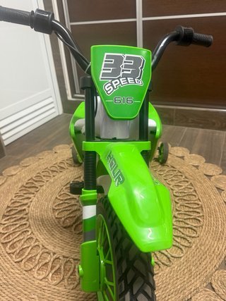 Moto de batería estilo Motocross verde 12V