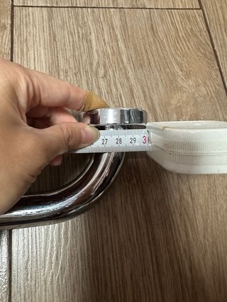 Barra de apoyo para baño cromada