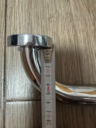 Barra de apoyo para baño cromada