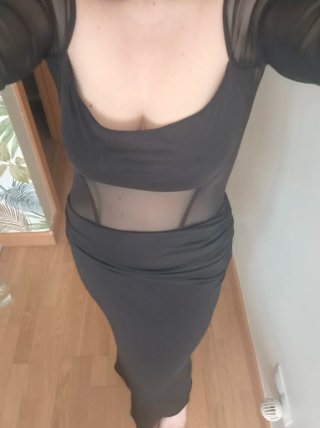 Vestido Zara transparencias manga larga T.L
