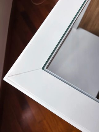 Mesa auxiliar Liatorp Ikea cristal y madera