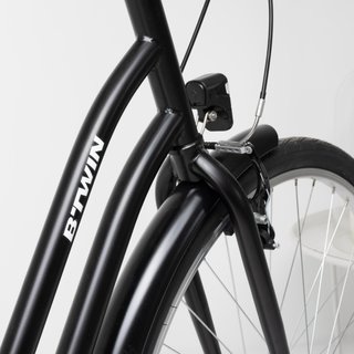 Bicicleta urbana Elops 100 Negro Cuadro Bajo