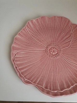 Plato decorativo flor rosa