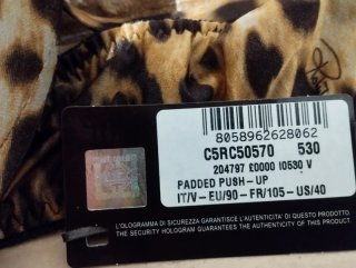 Reggiseno push-up leopardato Roberto Cavalli 5B