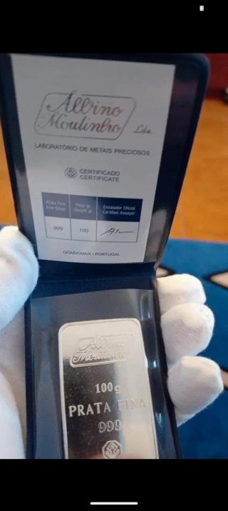 Barra Prata Fina 100g Albino Moutinho