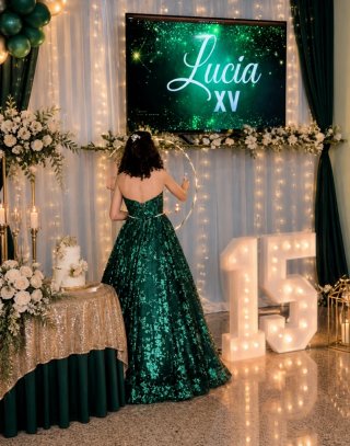 Hermoso Vestido Quinceañera Verde