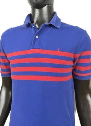 Polo Ralph Lauren Uomo Taglia S Blu Righe Cotone