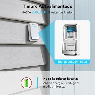 TECKNET Timbre inalámbrico enchufable impermeable