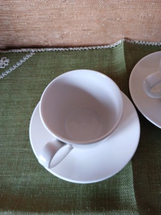 2 Tazzine Villeroy & Boch in porcellana con piatti