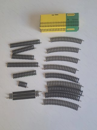 Vías de tren Minitrix N 9mm