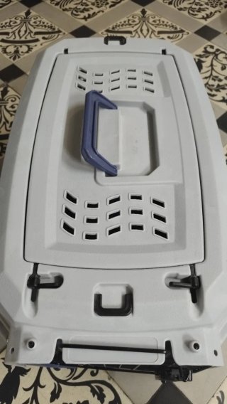Transportín para gatos azul y gris