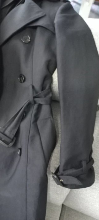 Trench Zara Negro Talla XS