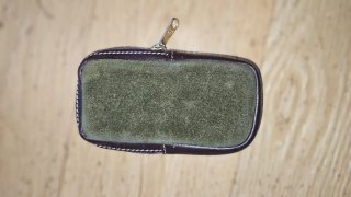 Cartera Loewe Piel Marrón y Verde Oliva