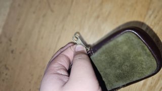 Cartera Loewe Piel Marrón y Verde Oliva