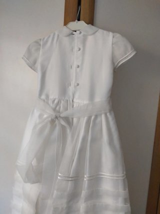Vestido de Primera Comunión Blanco  cancán aparte