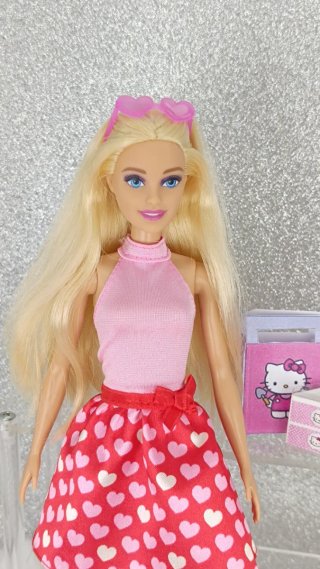 Barbie San Valentín Vestido Corazones