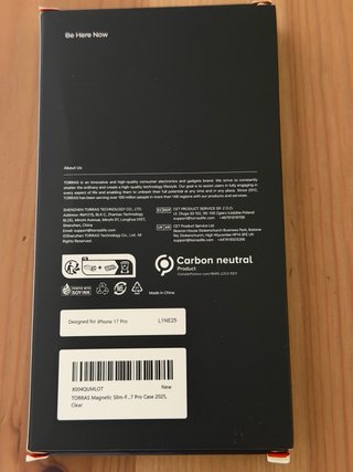 Funda Magnética Transparente Torras iPhone 17 Pro