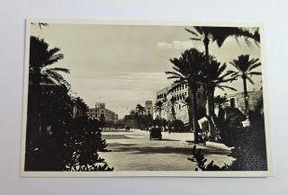 Cartolina Tripoli Piazza Castello Libia