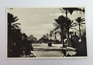 Cartolina Tripoli Piazza Castello Libia