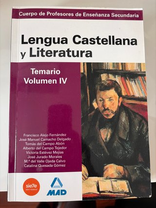 Temario oposición Lengua castellana y literatura.
