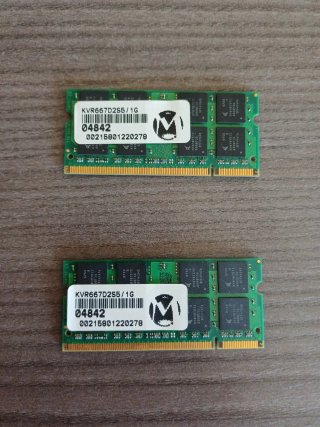 2x Kingston DDR2 1GB RAM Portátil