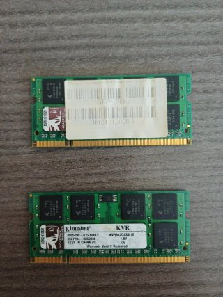 2x Kingston DDR2 1GB RAM Portátil