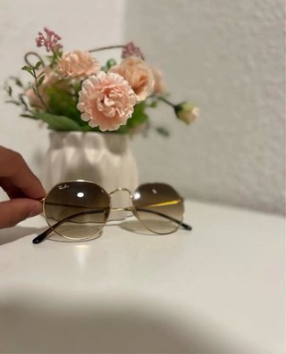 Gafas de Sol Ray-Ban Octagonales Doradas Marrones