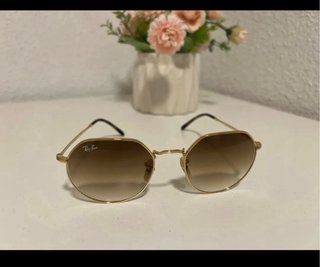 Gafas de Sol Ray-Ban Octagonales Doradas Marrones