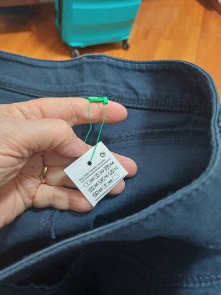 Pantaloni blu in cotone