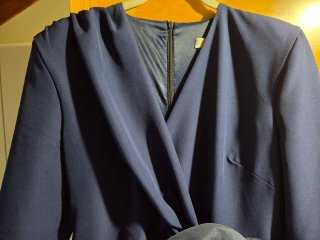 Vestido fiesta azul marino mujer