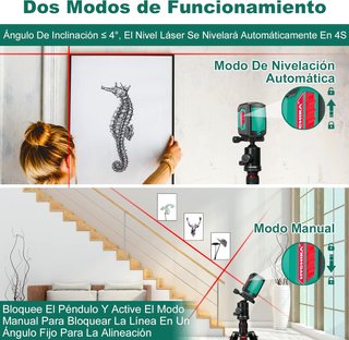 HYCHIKA nivel láser rojo autonivelante precisión