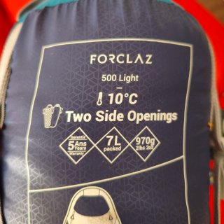 Saco de dormir Forclaz 500 Light 10°C